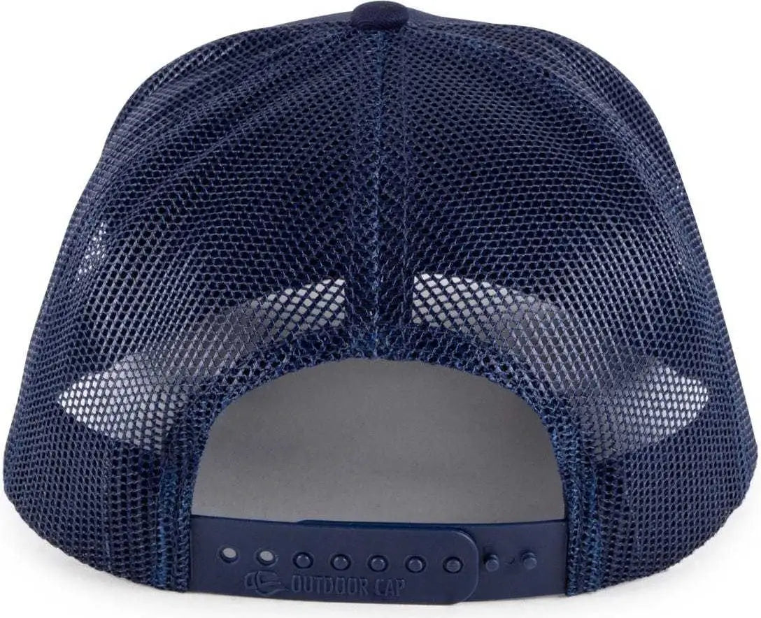 OC Sports OC571 Slight Pre-Curved Visor with Mesh Back Cap - Navy Navy - Navy / 6 7/8’’ - 7 1/2’’