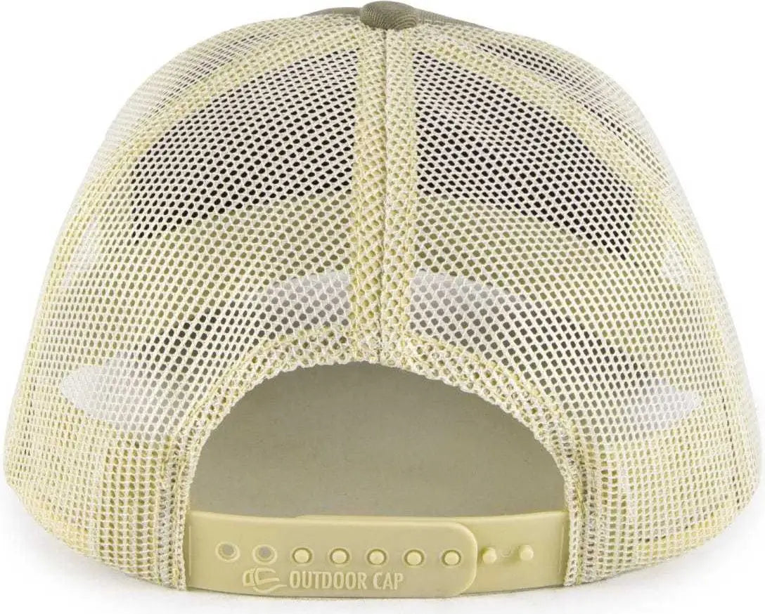 OC Sports OC571 Slight Pre-Curved Visor with Mesh Back Cap - Olive Khaki - Olive Khaki / 6 7/8’’ - 7 1/2’’