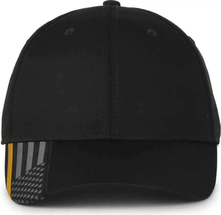 OC Sports OC601 Performance Service Flag Insert Cap - Black Disp2 - Disp2 / OSFM