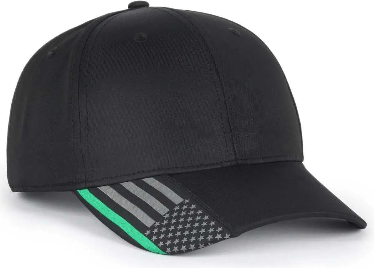 OC Sports OC601 Performance Service Flag Insert Cap - Black Mlty2 - Mlty2 / OSFM