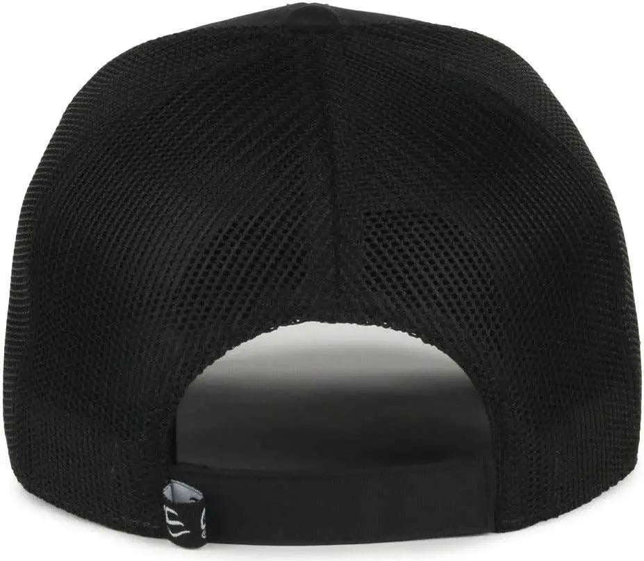 OC Sports OC601M Performance Service Flag Insert Mesh Back Cap - Black Black Fire - Fire / OSFM