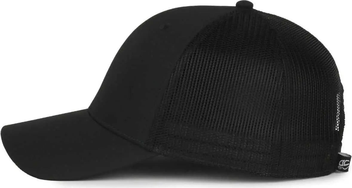 OC Sports OC601M Performance Service Flag Insert Mesh Back Cap - Black Black Fire - Fire / OSFM