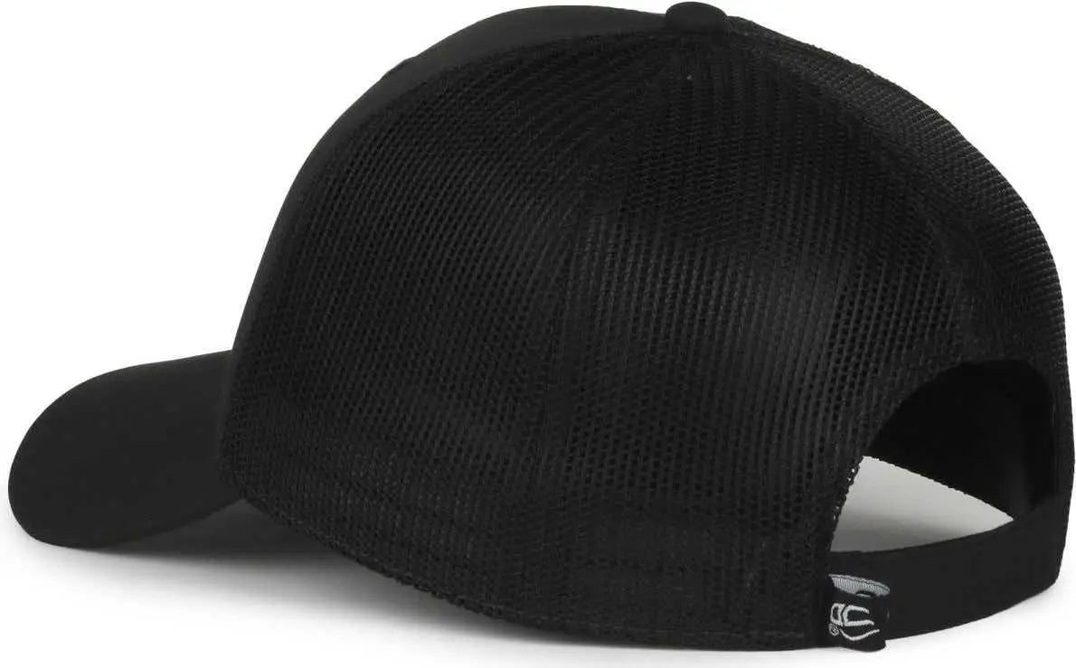 OC Sports OC601M Performance Service Flag Insert Mesh Back Cap - Black Black Fire - Fire / OSFM
