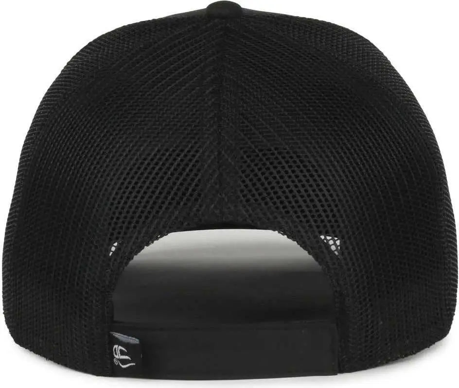 OC Sports OC601M Performance Service Flag Insert Mesh Back Cap - Black Black Police - Police / OSFM