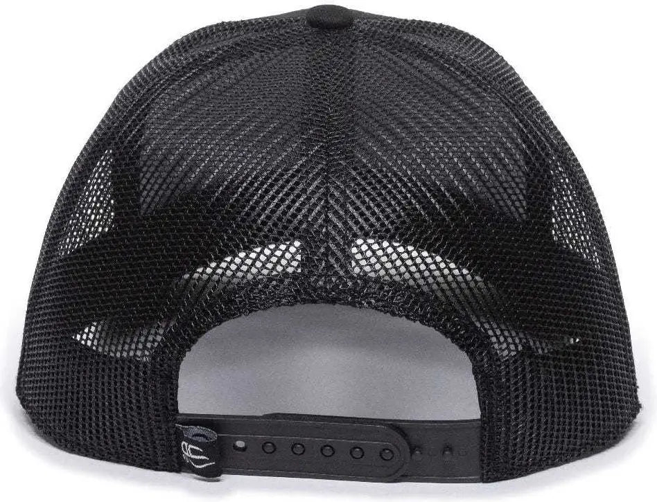 OC Sports OC770 Adjustable Mesh Back Cap with Sweatband Black Black Black / 6 7/8’’ 7 1/2’’