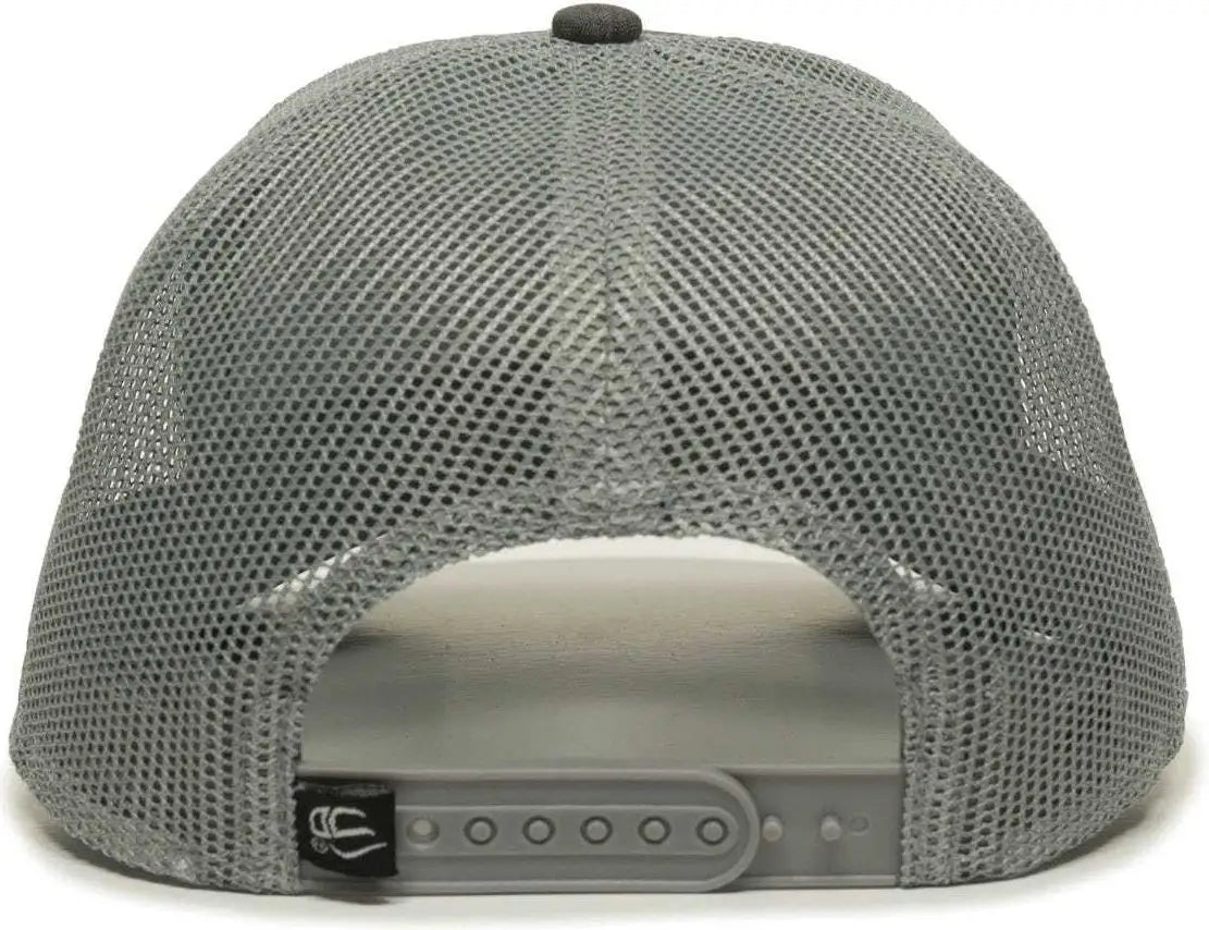 OC Sports OC770 Adjustable Mesh Back Cap with Sweatband - Heathered Black Charcoal Gray - Black Dark Gray / 6 7/8’’ - 7