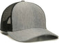 OC Sports OC770 Adjustable Mesh Back Cap with Sweatband - Heathered Gray Black - Gray Black / 6 7/8’’ - 7 1/2’’