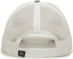 OC Sports OC770 Adjustable Mesh Back Cap with Sweatband - Heathered Gray White - Gray White / 6 7/8’’ - 7 1/2’’