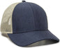 OC Sports OC770 Adjustable Mesh Back Cap with Sweatband - Heathered Navy Khaki - Navy Khaki / 6 7/8’’ - 7 1/2’’