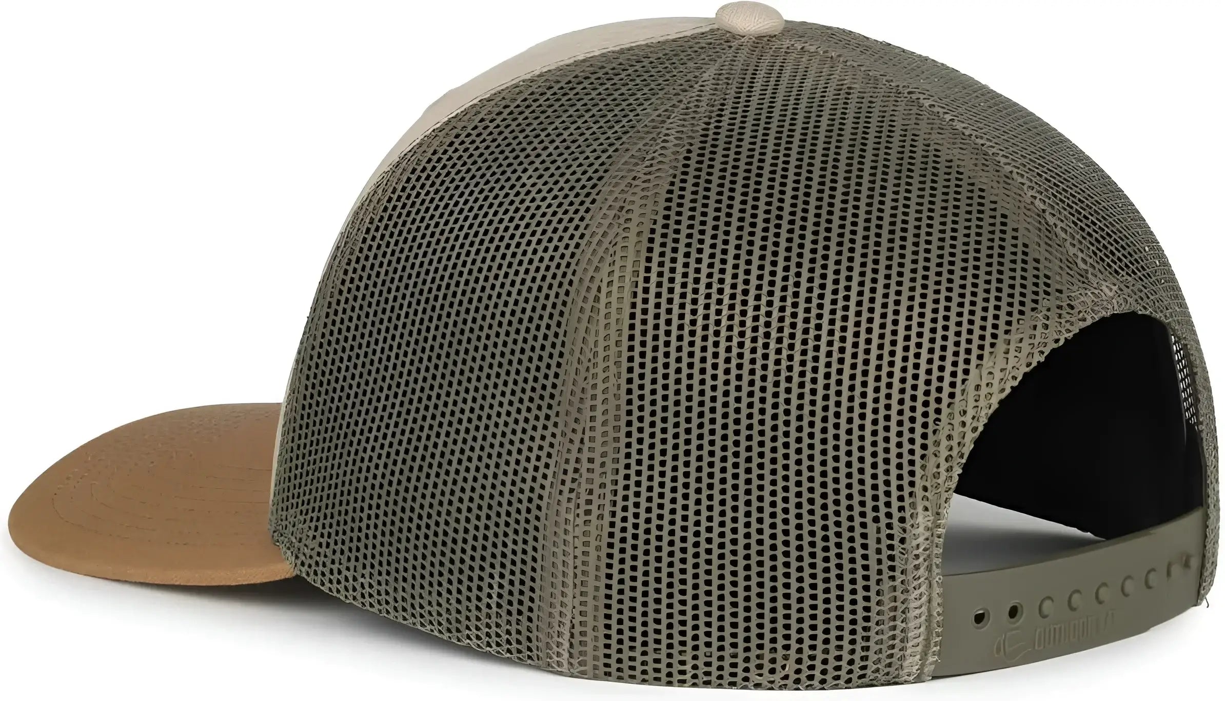 OC Sports OC770 Adjustable Mesh Back Cap with Sweatband - Heathered Stone Olive Old Gold - Gold / OSFM