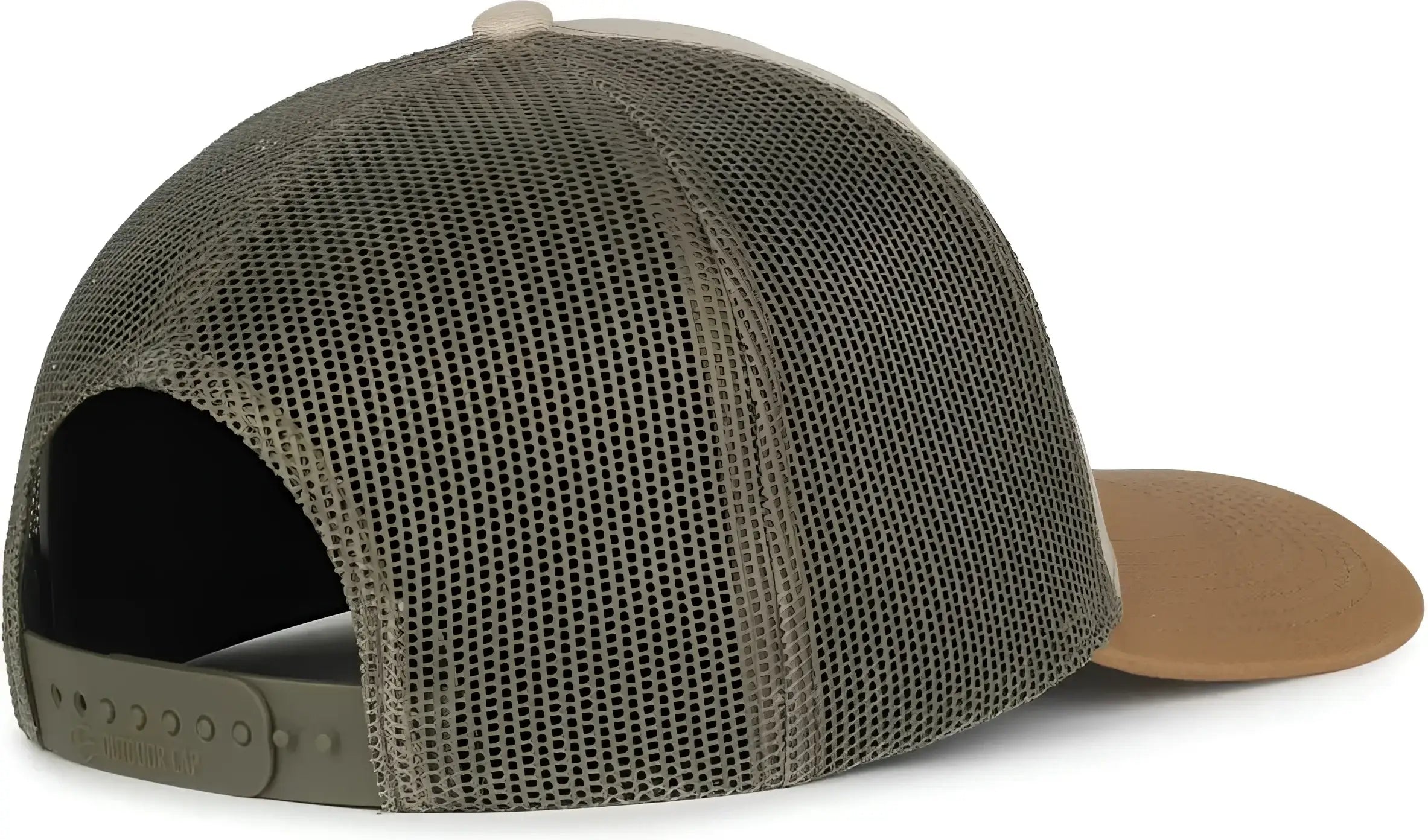 OC Sports OC770 Adjustable Mesh Back Cap with Sweatband - Heathered Stone Olive Old Gold - Gold / OSFM