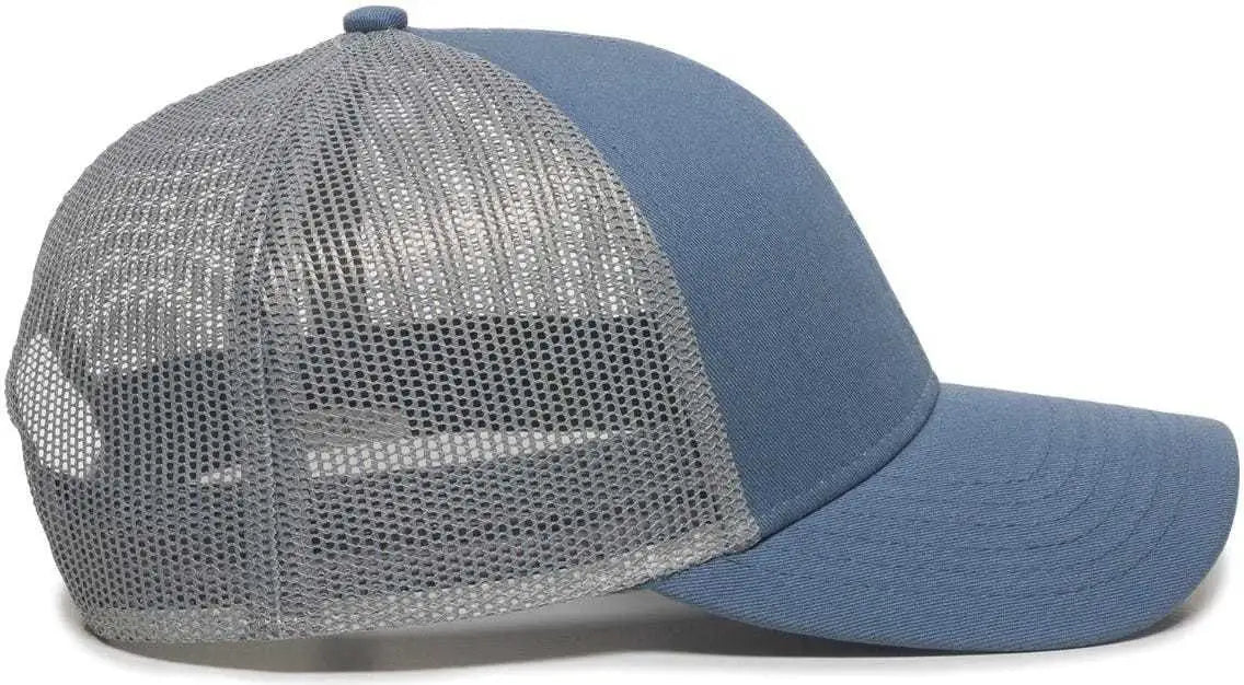 OC Sports OC770 Adjustable Mesh Back Cap with Sweatband - Light Slate Gray - Navy Gray / 6 7/8’’ - 7 1/2’’