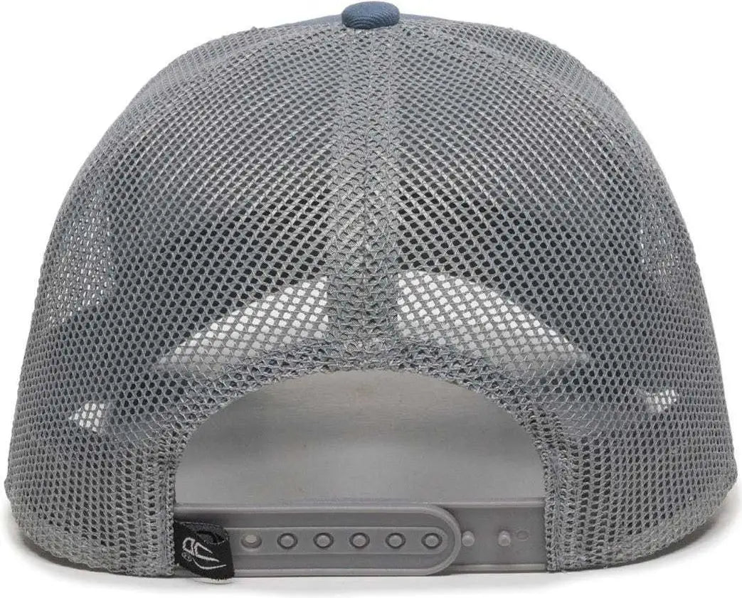 OC Sports OC770 Adjustable Mesh Back Cap with Sweatband - Light Slate Gray - Navy Gray / 6 7/8’’ - 7 1/2’’