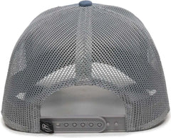 OC Sports OC770 Adjustable Mesh Back Cap with Sweatband - Light Slate Gray - Navy Gray / 6 7/8’’ - 7 1/2’’