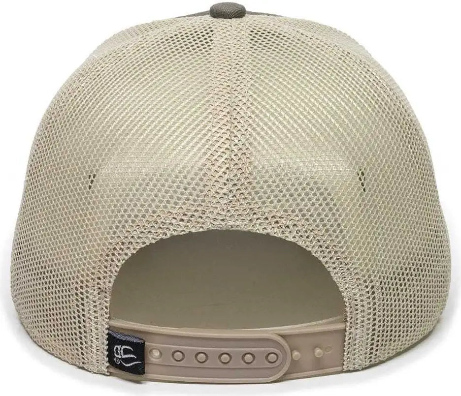 OC Sports OC770 Adjustable Mesh Back Cap with Sweatband Loden Khaki Dark Gray Khaki / 6 7/8’’ 7 1/2’’