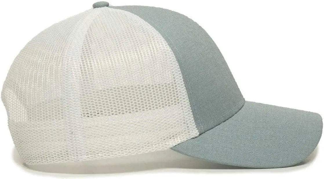 OC Sports OC770 Adjustable Mesh Back Cap with Sweatband - Ocean Blue White - Blue White / 6 7/8’’ - 7 1/2’’