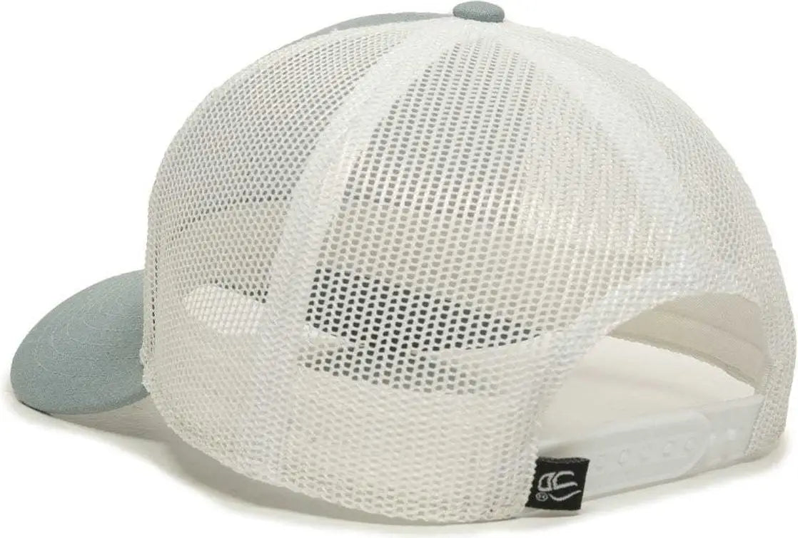 OC Sports OC770 Adjustable Mesh Back Cap with Sweatband - Ocean Blue White - Blue White / 6 7/8’’ - 7 1/2’’