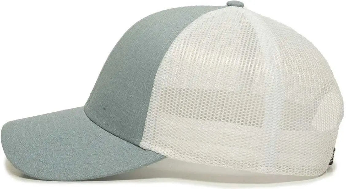 OC Sports OC770 Adjustable Mesh Back Cap with Sweatband - Ocean Blue White - Blue White / 6 7/8’’ - 7 1/2’’