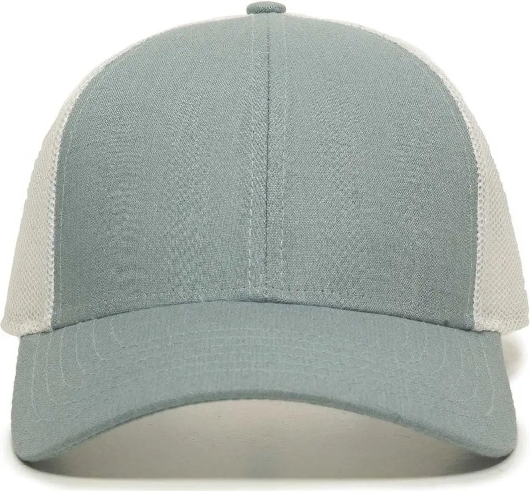 OC Sports OC770 Adjustable Mesh Back Cap with Sweatband - Ocean Blue White - Blue White / 6 7/8’’ - 7 1/2’’