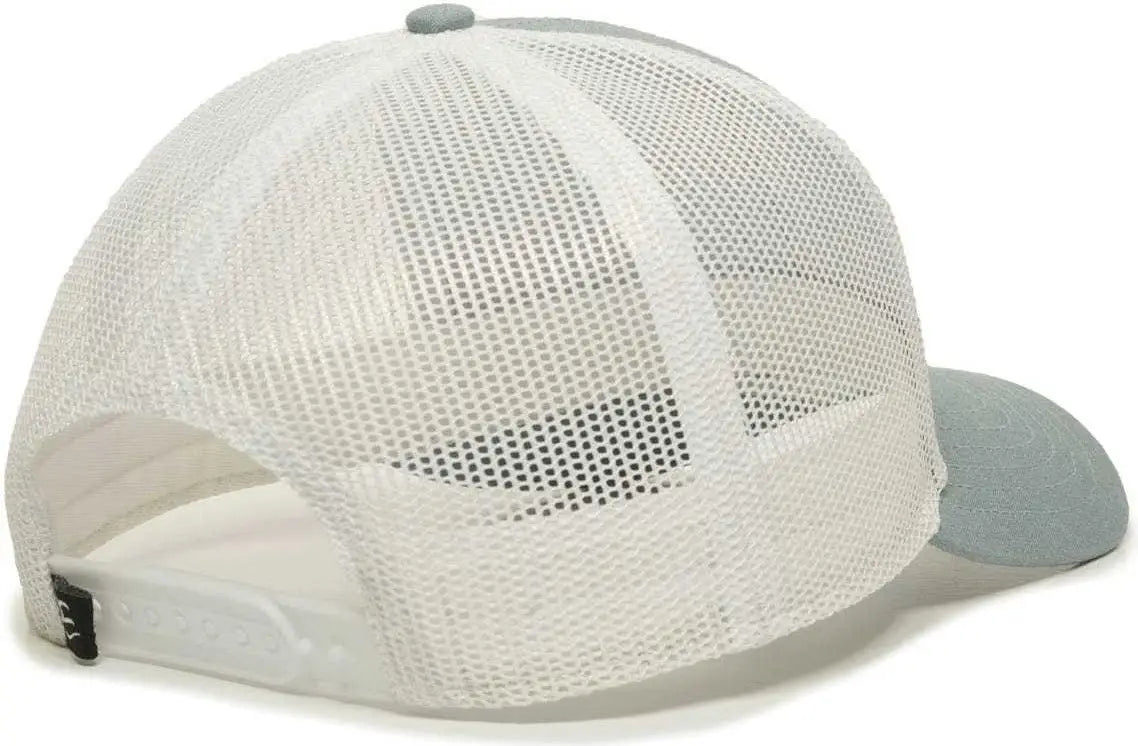 OC Sports OC770 Adjustable Mesh Back Cap with Sweatband - Ocean Blue White - Blue White / 6 7/8’’ - 7 1/2’’
