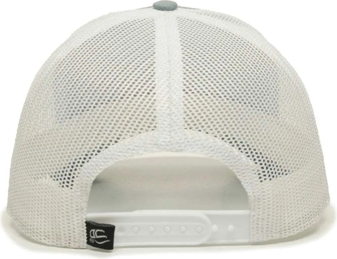 OC Sports OC770 Adjustable Mesh Back Cap with Sweatband - Ocean Blue White - Blue White / 6 7/8’’ - 7 1/2’’