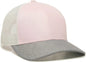 OC Sports OC770 Adjustable Mesh Back Cap with Sweatband - Pink White Heathered Gray - Green White / 6 7/8’’ - 7 1/2’’