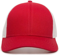 OC Sports OC770 Adjustable Mesh Back Cap with Sweatband - Red White - Red White / 6 7/8’’ - 7 1/2’’