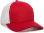 OC Sports OC770 Adjustable Mesh Back Cap with Sweatband - Red White - Red White / 6 7/8’’ - 7 1/2’’