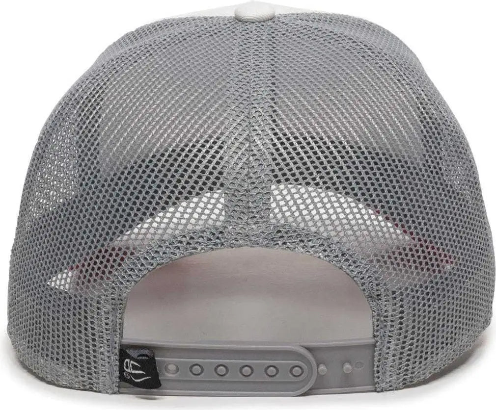 OC Sports OC770 Adjustable Mesh Back Cap with Sweatband - White Gray Red - White Gray / 6 7/8’’ - 7 1/2’’