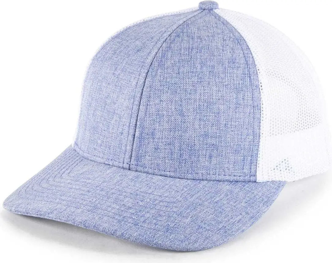 OC Sports OC770L Heathered Adjustable Mesh Back Cap - Heathered Blue White - Blue White / 6 7/8’’ - 7 1/2’’