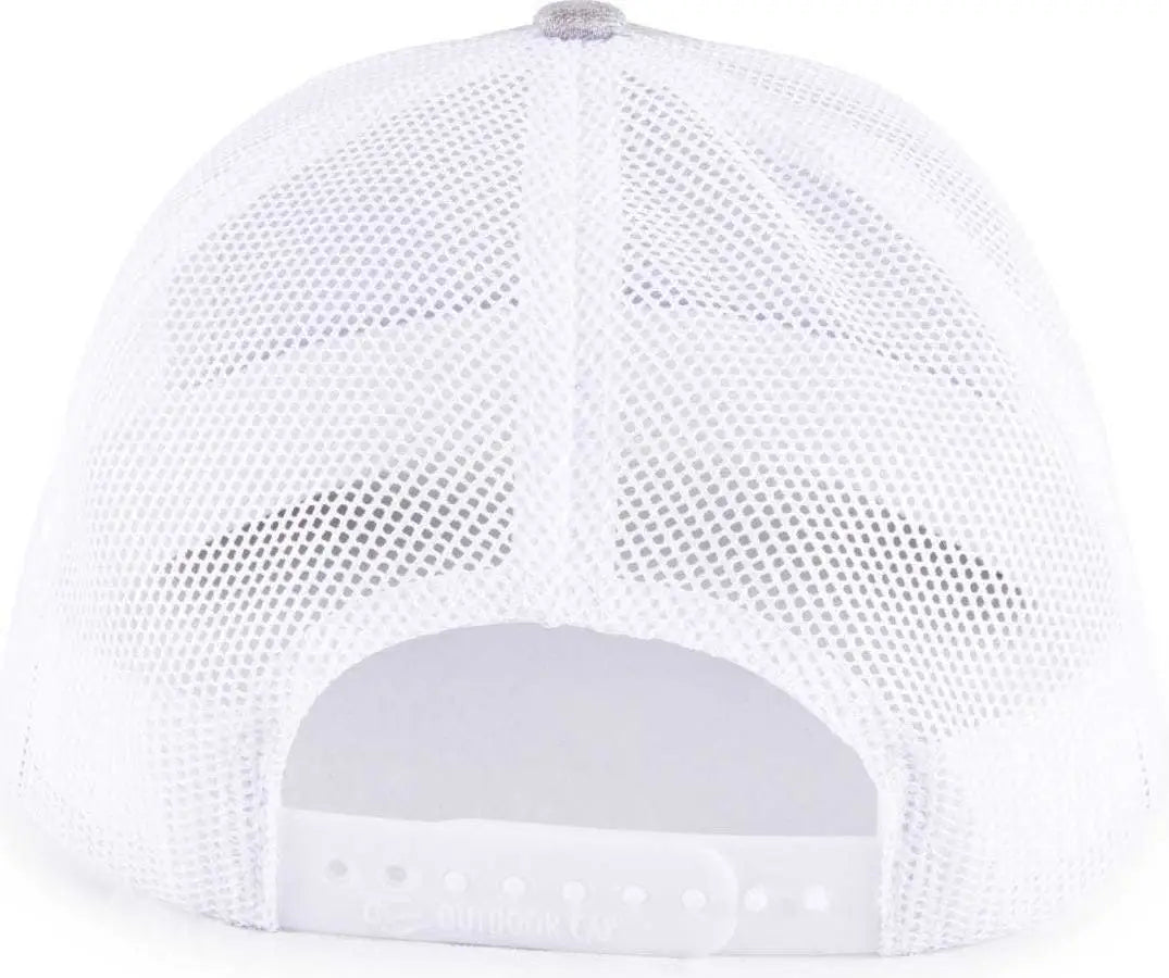 OC Sports OC770L Heathered Adjustable Mesh Back Cap - Heathered Fossil White - Light gray White / 6 7/8’’ - 7 1/2’’