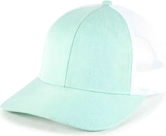 OC Sports OC770L Heathered Adjustable Mesh Back Cap - Heathered Mint White - Mint White / 6 7/8’’ - 7 1/2’’