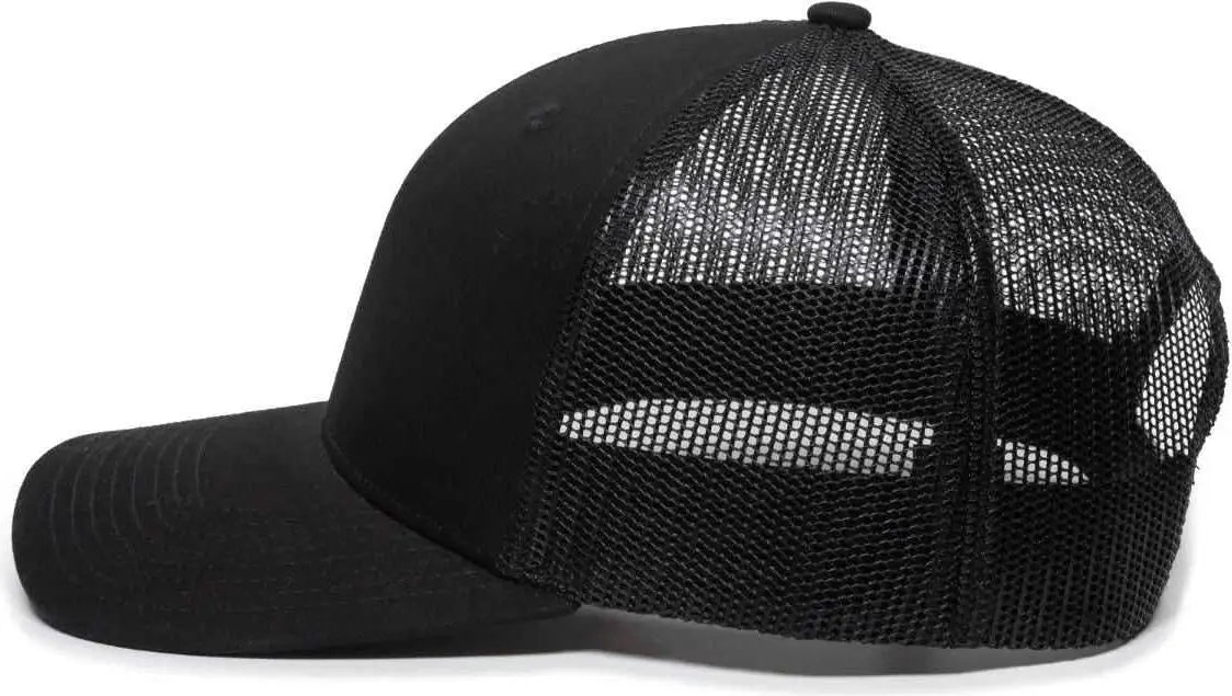 OC Sports OC771 Adjustable Mesh Back Cap - Black Black