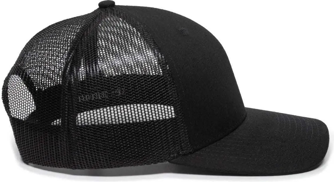 OC Sports OC771 Adjustable Mesh Back Cap - Black Black