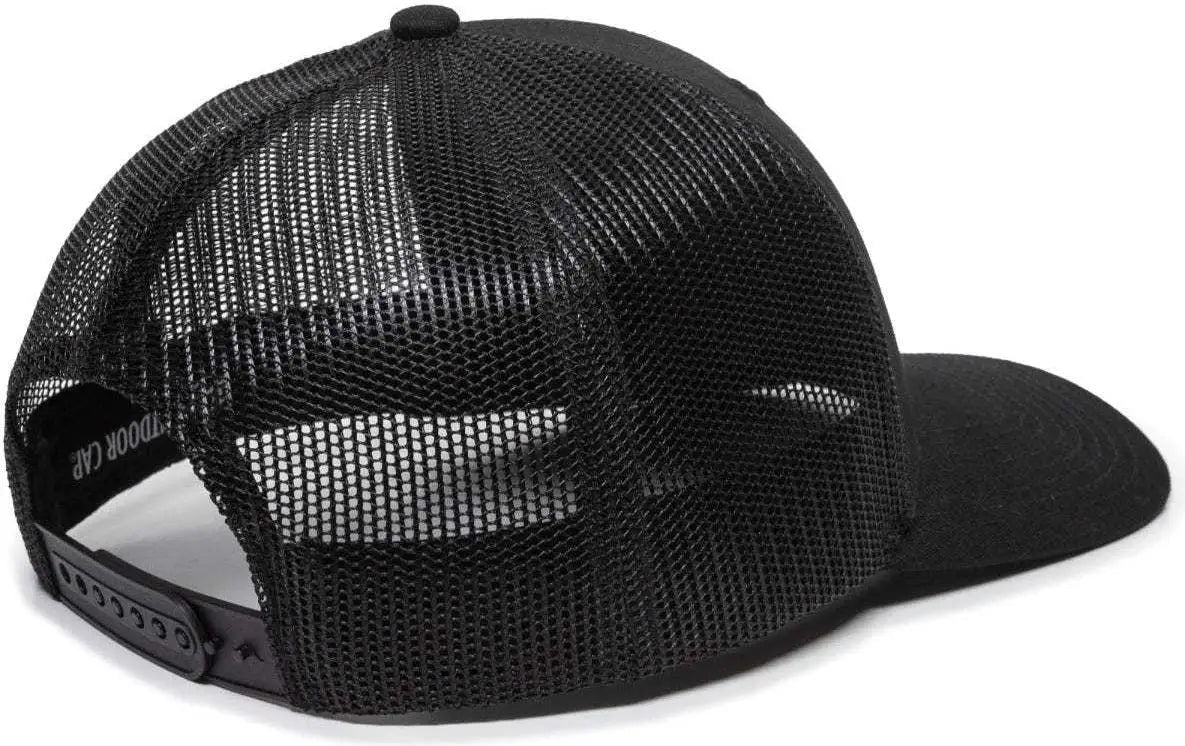 OC Sports OC771 Adjustable Mesh Back Cap - Black Black