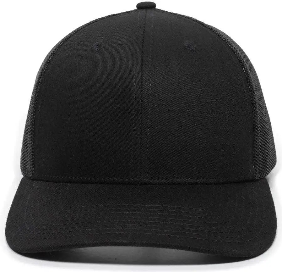 OC Sports OC771 Adjustable Mesh Back Cap - Black Black