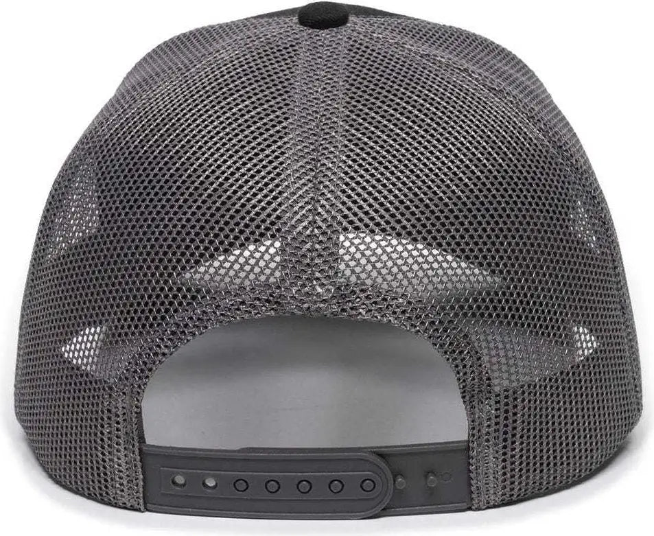 OC Sports OC771 Adjustable Mesh Back Cap - Black Charcoal