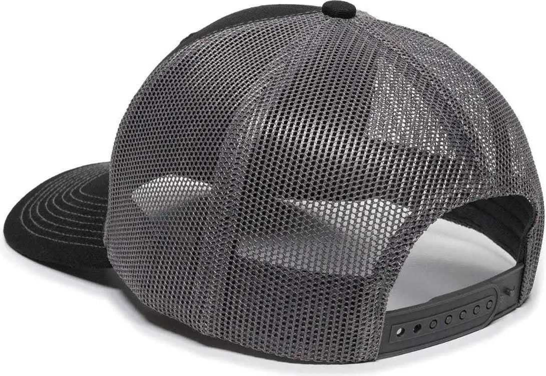 OC Sports OC771 Adjustable Mesh Back Cap - Black Charcoal