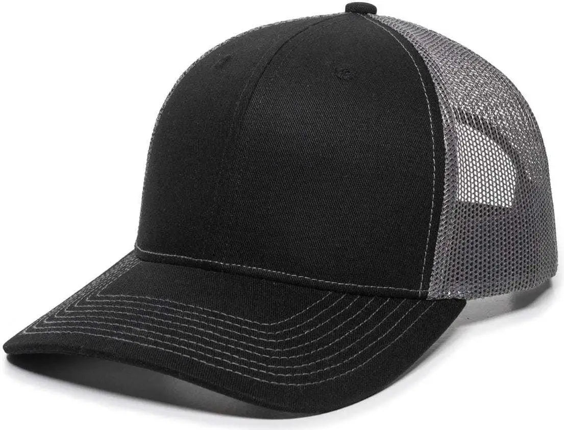 OC Sports OC771 Adjustable Mesh Back Cap - Black Charcoal