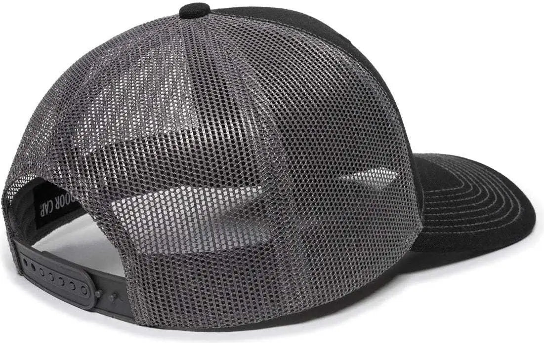 OC Sports OC771 Adjustable Mesh Back Cap - Black Charcoal
