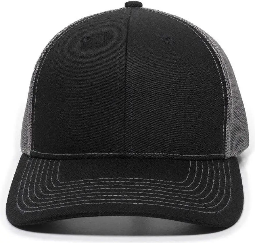 OC Sports OC771 Adjustable Mesh Back Cap - Black Charcoal