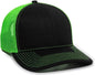 OC Sports OC771 Adjustable Mesh Back Cap - Black Neon Green - Black Green / 6 7/8’’ - 7 1/2’’