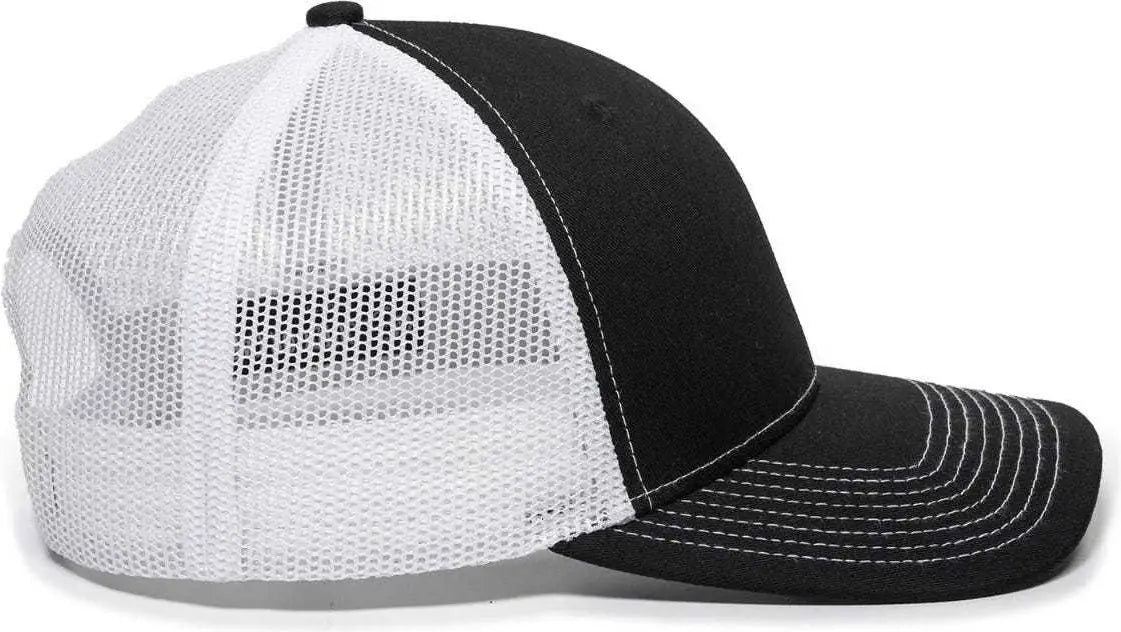 OC Sports OC771 Adjustable Mesh Back Cap - Black White