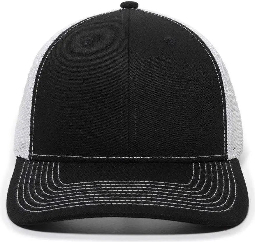 OC Sports OC771 Adjustable Mesh Back Cap - Black White