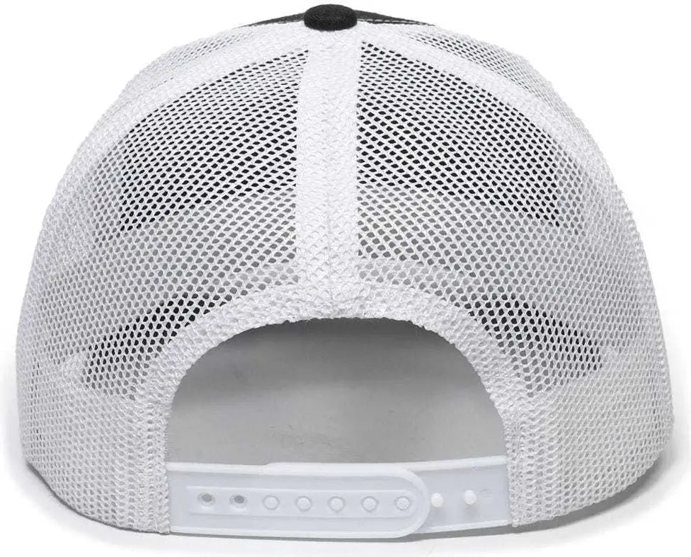OC Sports OC771 Adjustable Mesh Back Cap - Black White