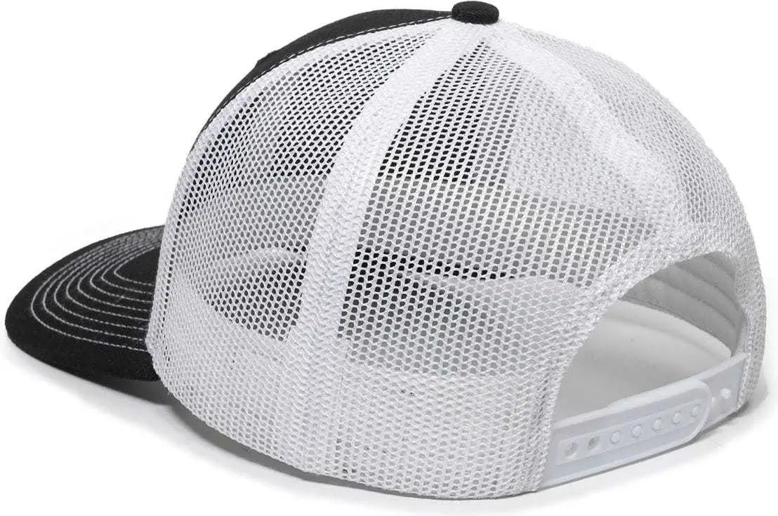 OC Sports OC771 Adjustable Mesh Back Cap - Black White