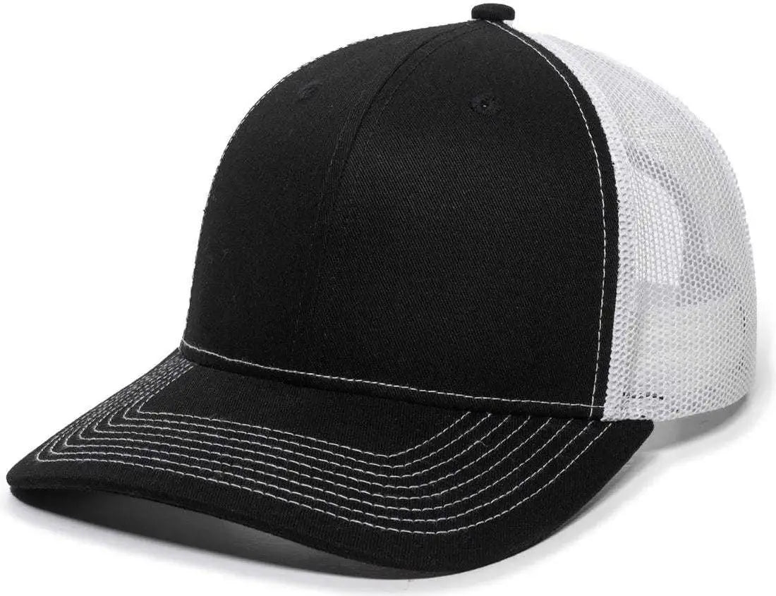 OC Sports OC771 Adjustable Mesh Back Cap - Black White