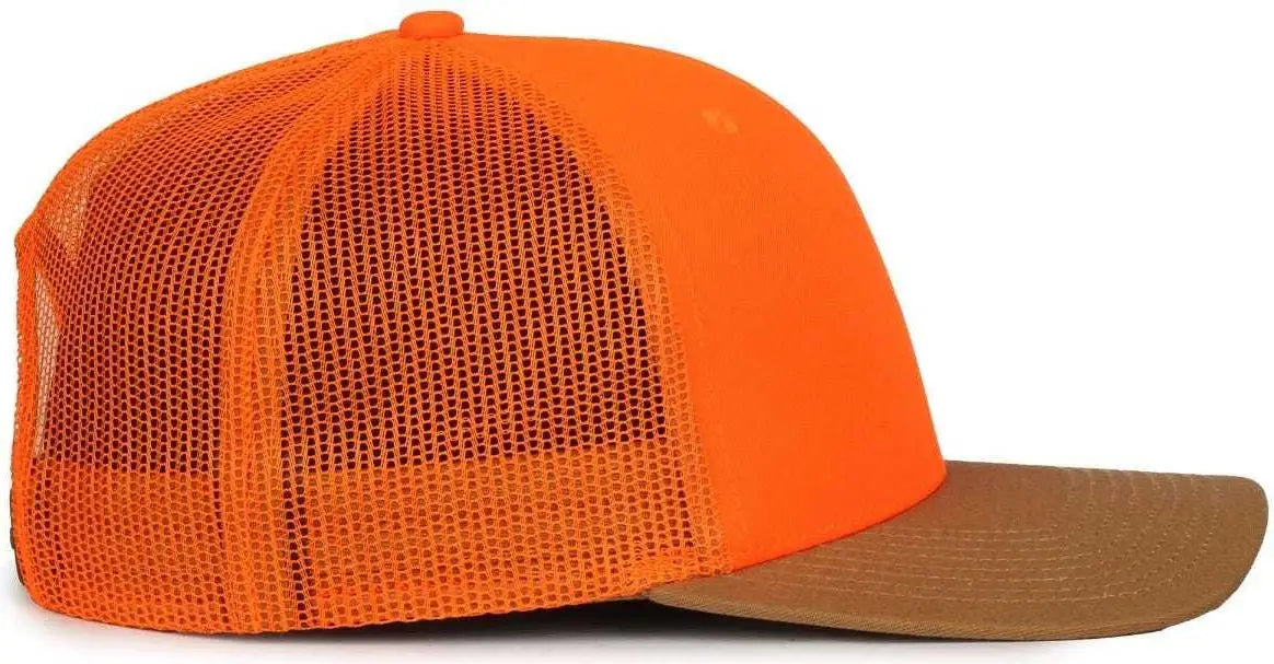 OC Sports OC771 Adjustable Mesh Back Cap - Blaze Blaze Old Gold - Blaze Blaze Old Gold / 6 7/8’’ - 7 1/2’’