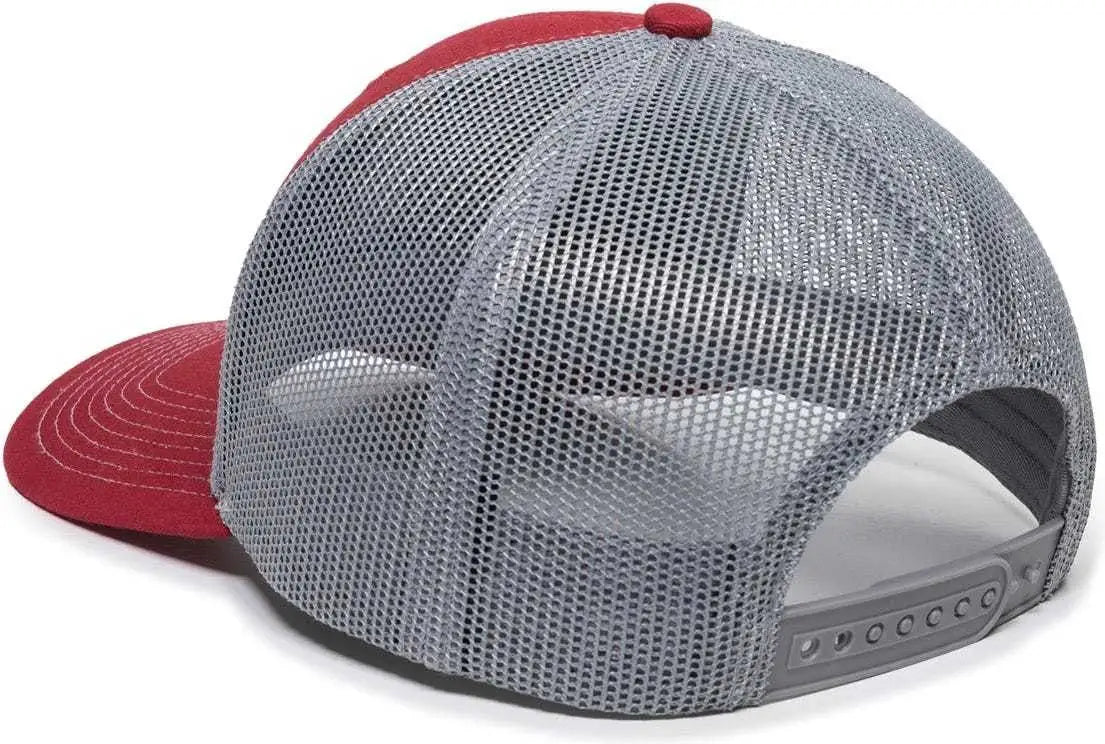 OC Sports OC771 Adjustable Mesh Back Cap - Cardinal Gray - Cardinal Gray / 6 7/8’’ - 7 1/2’’