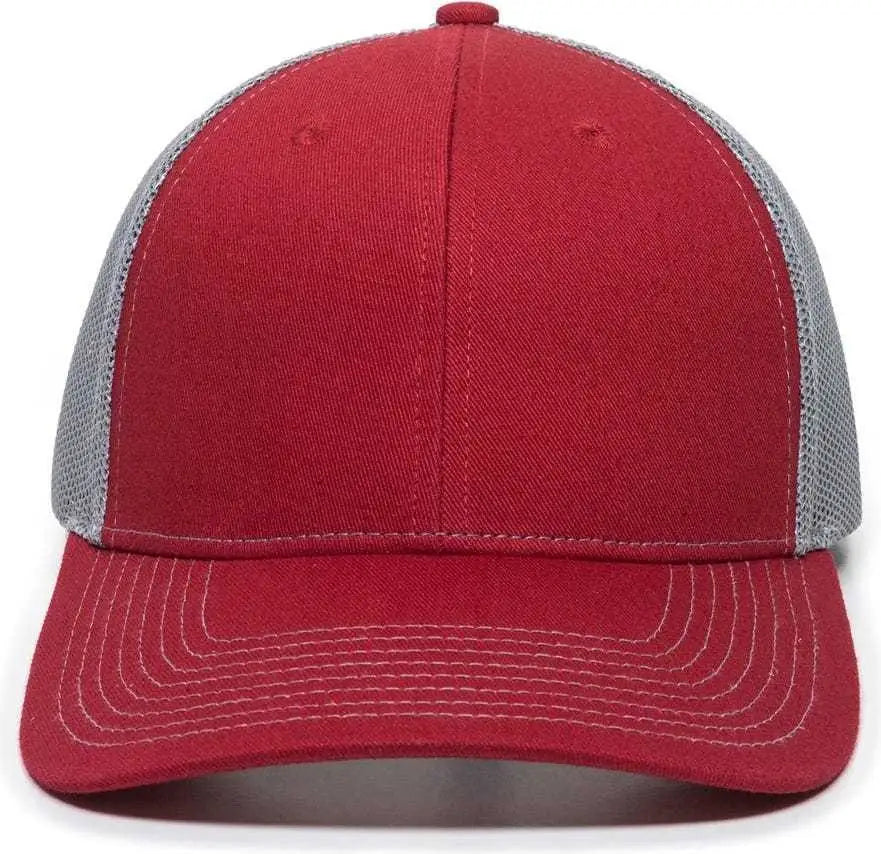 OC Sports OC771 Adjustable Mesh Back Cap - Cardinal Gray - Cardinal Gray / 6 7/8’’ - 7 1/2’’